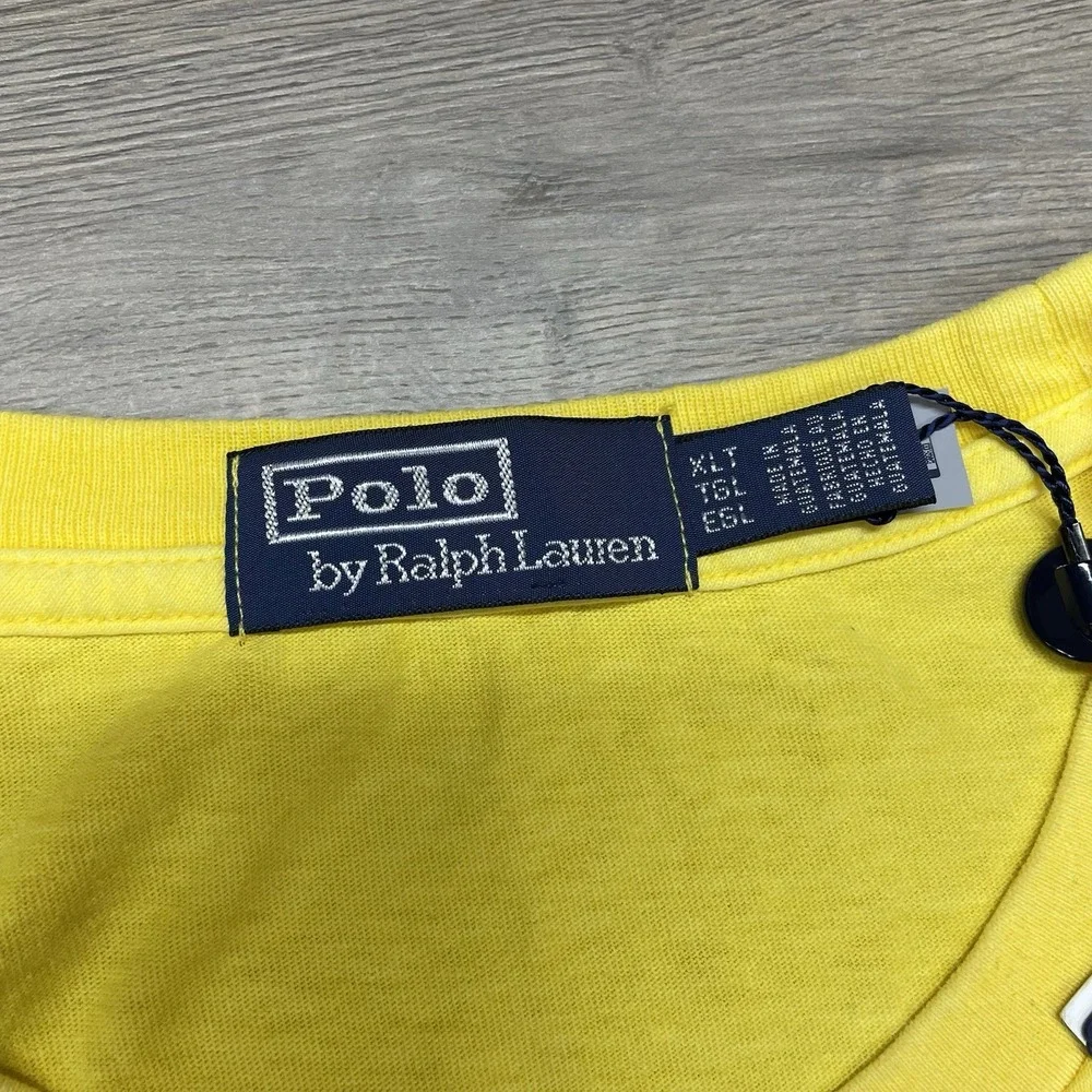 NWT Polo Ralph Lauren Parrot Tropical Yellow T Shirt Men Sz XLT Beach